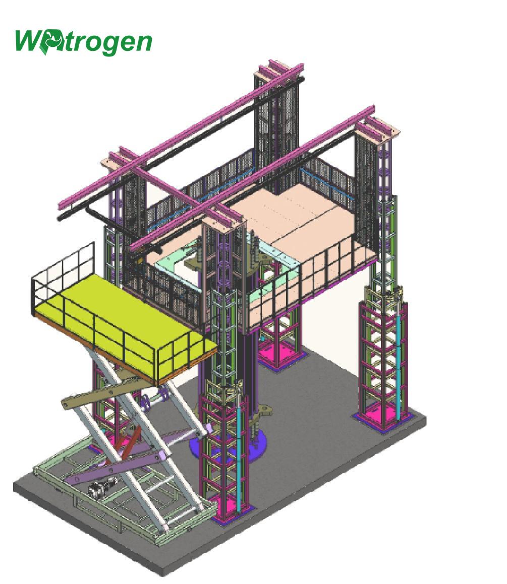 Electrolytizer assembly lifting platform (hydraulic model)